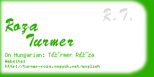 roza turmer business card